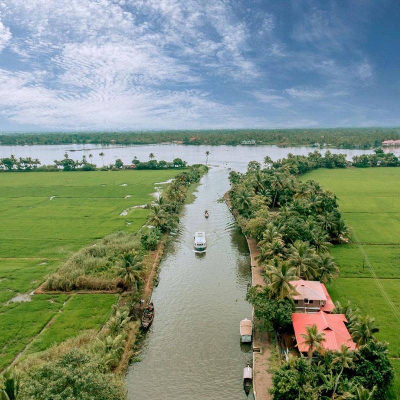 Alleppey backwater tourism destination in Kerala